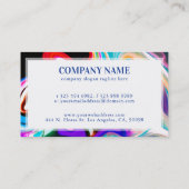 Kleurrijke Vloeibare Marmeren Achtergrond Visitekaartje (Achterkant)