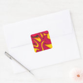 Kleurrijke vloeibare marmerinkt sticker (Envelop)