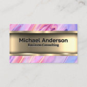 Kleurrijke vloeistof | Goud Metaal Visitekaartje (Voorkant)