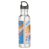 Kleurrijke vloeistof met bellen waterfles  (Achterkant)