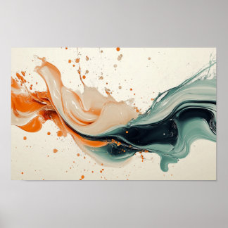 kleurrijke vloeistof poster