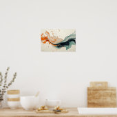 kleurrijke vloeistof poster (Keuken)