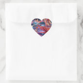 Kleurrijke Vloeistoffen Spatten Hart Sticker (Tas)