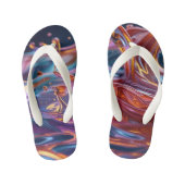 Kleurrijke Vloeistoffen Spatten Kinder Teenslippers (Voetbed)