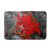 Kleurrijke vloeistofstalen rood en grijs Abstract Badmat (Voorkant)