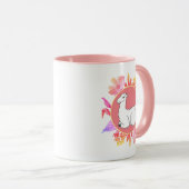 Kleurrijke, vloerbedekking, llama en olie mok (Voorkant rechts)