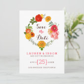 Kleurrijke vloerkleed - bespaar de datum save the date (Staand voorkant)