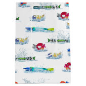 Kleurrijke vlooien in water medium cadeauzakje (Achterkant)