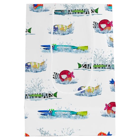 Kleurrijke vlooien in water medium cadeauzakje (Achterkant)