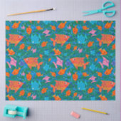Kleurrijke vlooienvis in het Zee-weefselpapier Tissuepapier (Craft)