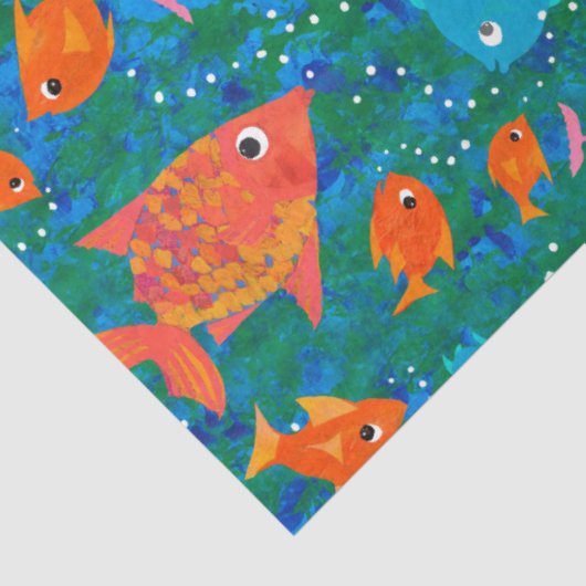 Kleurrijke vlooienvis in het Zee-weefselpapier Tissuepapier (Detail)