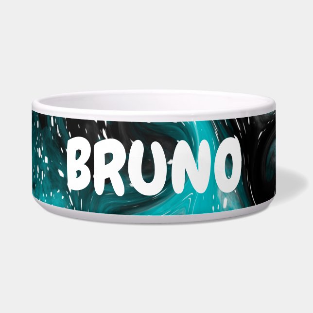 Kleurrijke, vlotte kunst Abstracte marmer, speciaa Voerbakje (Voorkant)