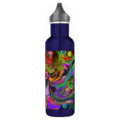 Kleurrijke, vlotte tekenmarmer, speciaal aangepast waterfles (Links)