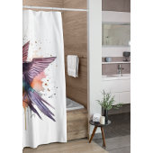 Kleurrijke vlucht, waterverf kolibrie douchegordijn