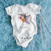 Kleurrijke vlucht, waterverf kolibrie op maat gema romper