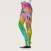 Kleurrijke voedingsstroom van 1960 leggings (Links)