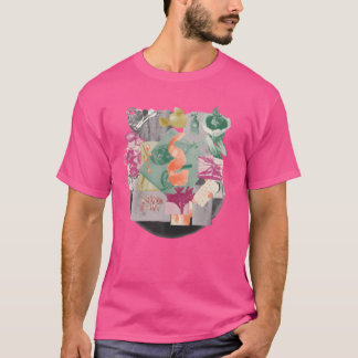 Kleurrijke voedselcollage meisje t-shirt