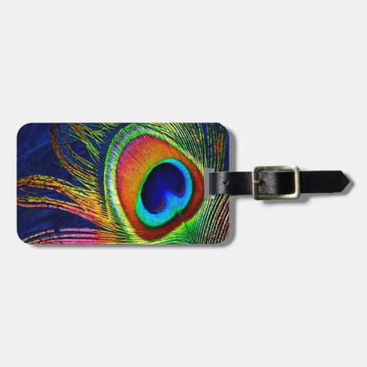 Kleurrijke voetafdruk bagagelabel (Voorkant horizontaal)