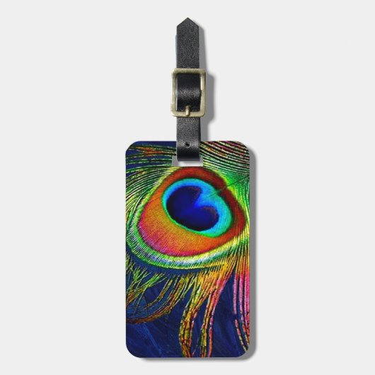 Kleurrijke voetafdruk bagagelabel (Voorkant verticaal)