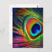 Kleurrijke voetafdruk briefkaart (Voorkant / Achterkant)