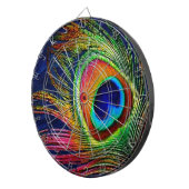 Kleurrijke voetafdruk dartbord (Voorkant Rechts)