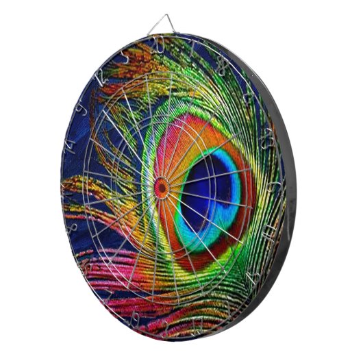Kleurrijke voetafdruk dartbord (Voorkant Rechts)