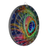 Kleurrijke voetafdruk dartbord (Voorkant Links)