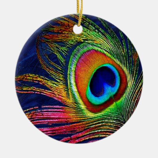 Kleurrijke voetafdruk keramisch ornament (Voorkant)