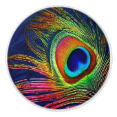 Kleurrijke voetafdruk keramische knop (Voorkant)