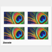 Kleurrijke voetafdruk rechthoekige sticker (Vel)