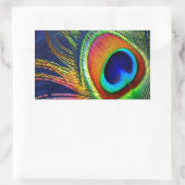 Kleurrijke voetafdruk rechthoekige sticker (Tas)