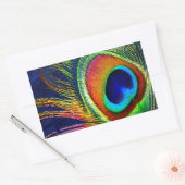 Kleurrijke voetafdruk rechthoekige sticker (Envelop)