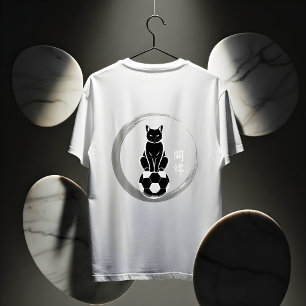 Kleurrijke Voetbal Kat T-shirt - Jongens Sportkled
