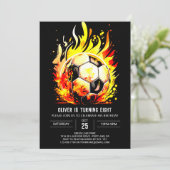 Kleurrijke Voetbal Kinderen bewerkbare Verjaardag Kaart (Staand voorkant)