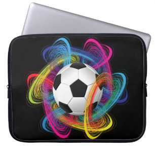 Kleurrijke Voetbal laptophoes Laptop Sleeve