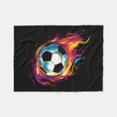 Kleurrijke voetbal Ll Fleece Deken (Voorkant (Horizontaal))