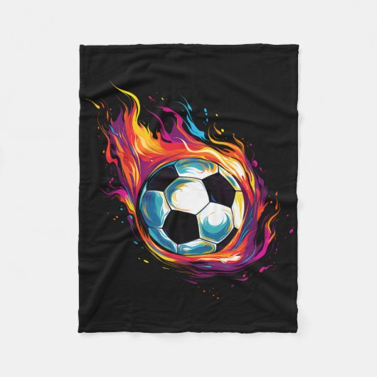 Kleurrijke voetbal Ll Fleece Deken (Voorkant)