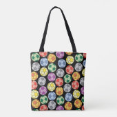 Kleurrijke Voetbal Pattern Canvas tas (Achterkant)