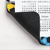 Kleurrijke Voetballen 2024 Kalender Mousepad Muismat (Hoek)