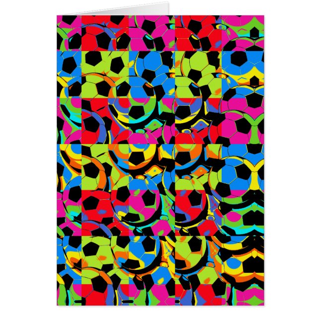 Kleurrijke Voetballen Abstract (Voorkant)