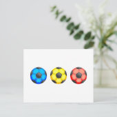 Kleurrijke Voetballen Briefkaart (Staand voorkant)