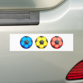 Kleurrijke Voetballen Bumpersticker (Op auto)