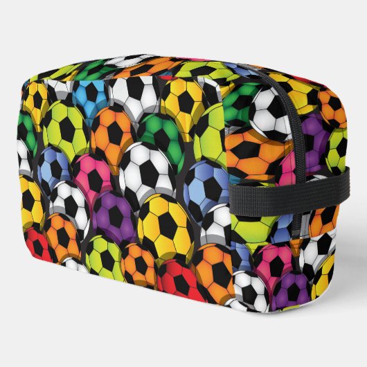 Kleurrijke Voetballen Design Dopp Kit toilettas Toilettasje (Linkerhoek)