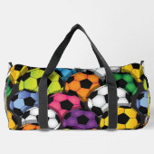 Kleurrijke Voetballen Design plunjezak (Achterkant)