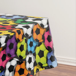 Kleurrijke Voetballen Design Tablecloth Tafelkleed