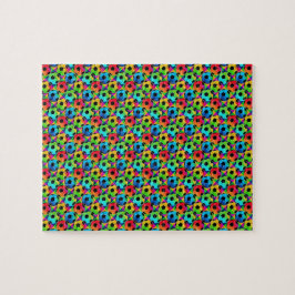 Kleurrijke Voetballen Futbol Jigzaag Puzzle Legpuzzel