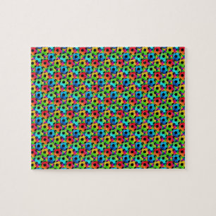 Kleurrijke Voetballen Futbol Jigzaag Puzzle Legpuzzel