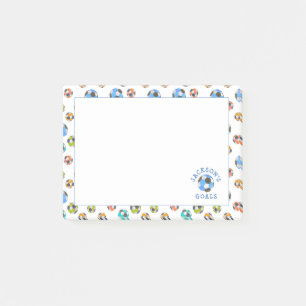 Kleurrijke Voetballen Kinder Doelstellingen Opmerk Post-it® Notes