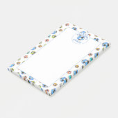 Kleurrijke Voetballen Kinder Doelstellingen Opmerk Post-it® Notes (Schuin)