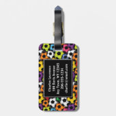 Kleurrijke Voetballen OntwerpBagagelabels Bagagelabel (Achterkant verticaal)